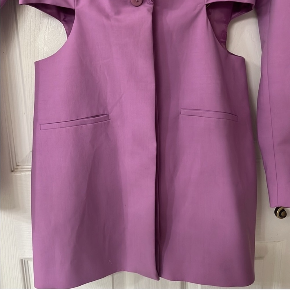 ZARA Lilac Cut Out Blazer Dress – Size L, NWT, Blogger Favorite, Sold Out! - Picture 5 of 13
